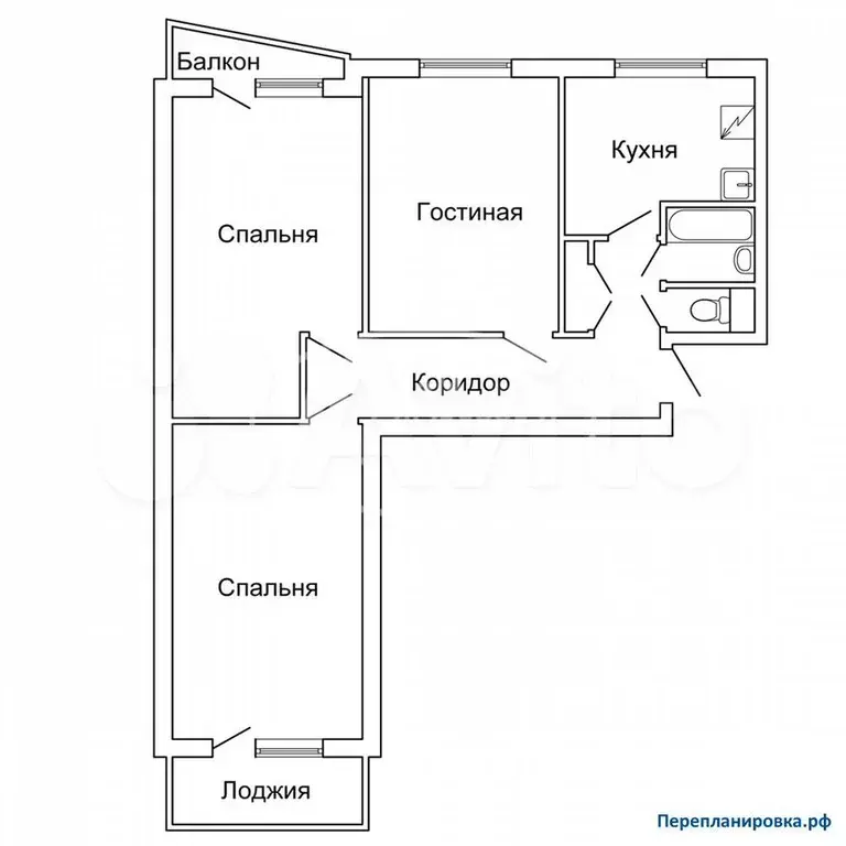 3-к. квартира, 71,4 м, 1/2 эт. - Фото 0