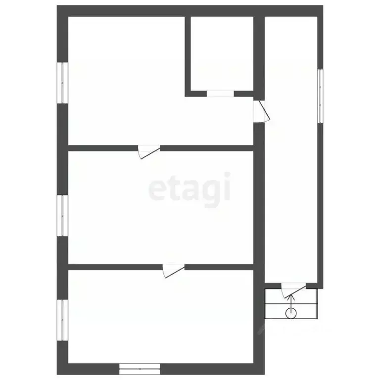 Дом в Челябинская область, пос. Увельский ул. Фурманова, 15 (38 м) - Фото 2