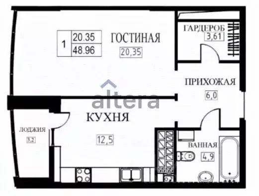 1-к кв. Татарстан, Казань Танковая ул., 2 (48.96 м) - Фото 1