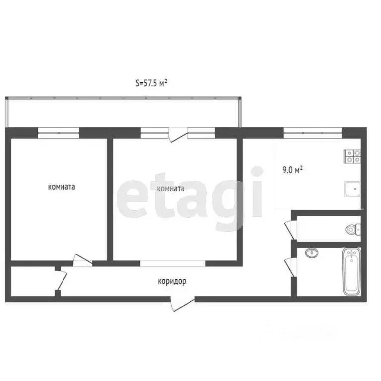 2-к кв. Челябинская область, Миасс просп. Октября, 48 (51.0 м) - Фото 1