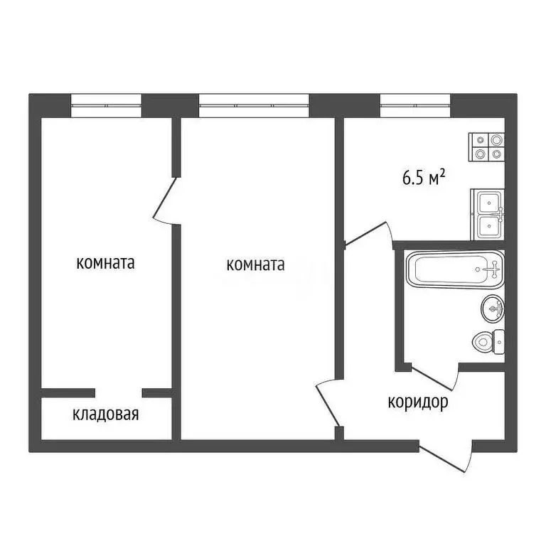 2-комнатная квартира: Муром, Кооперативная улица, 5 (43.5 м) - Фото 0