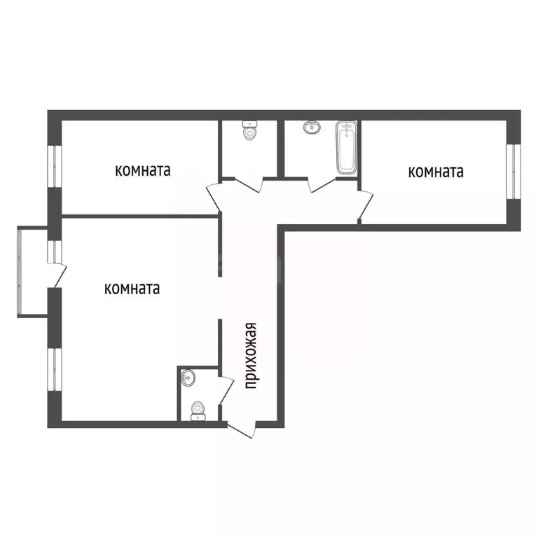 3-к кв. Красноярский край, Красноярск ул. Бограда, 107 (88.4 м) - Фото 2