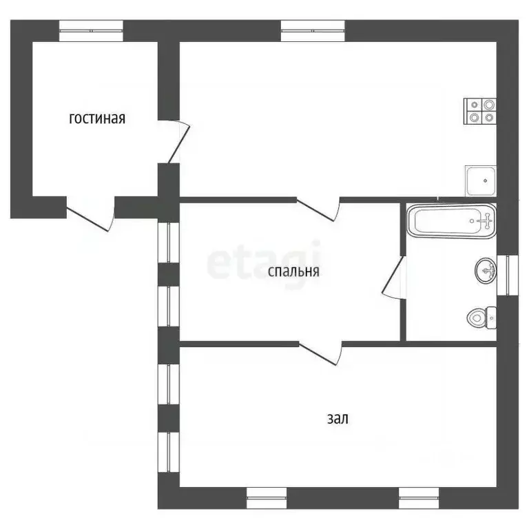 Дом в Саратовская область, Романовка рп пер. Ленинский, 33 (61 м) - Фото 2