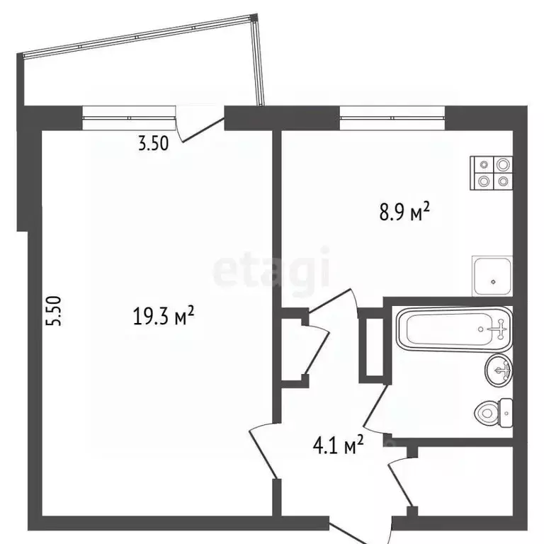 1-к кв. Ярославская область, Ярославль ул. Космонавтов, 9 (37.5 м) - Фото 1