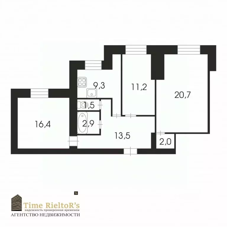 3-к кв. Санкт-Петербург Комендантский просп., 25к1Б (75.5 м) - Фото 2