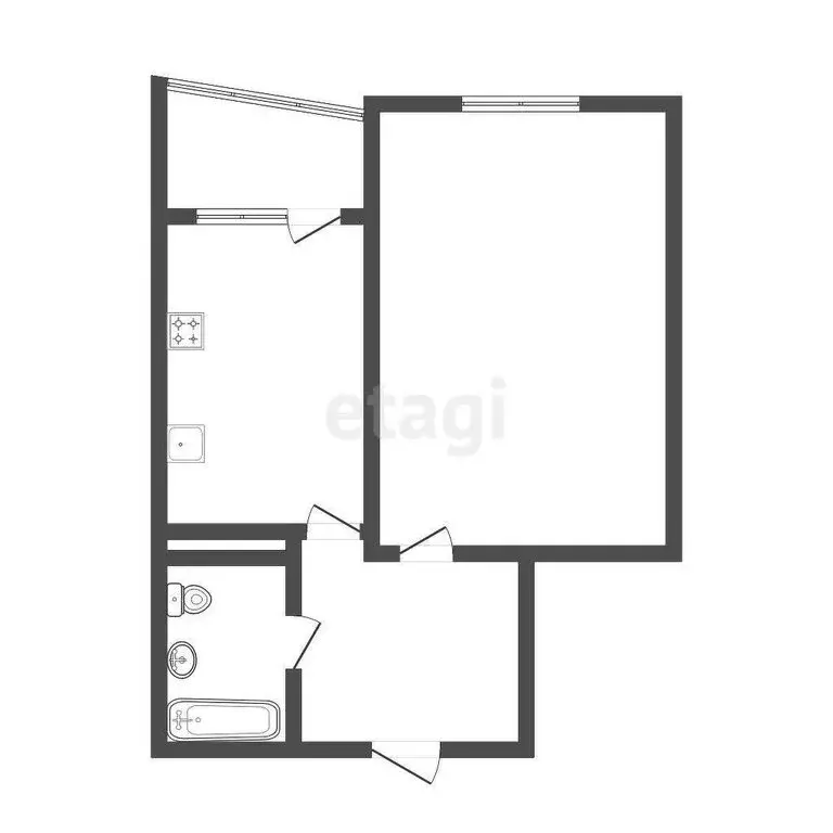 1-комнатная квартира: Тюмень, Заречный проезд, 39к2 (50.3 м) - Фото 0