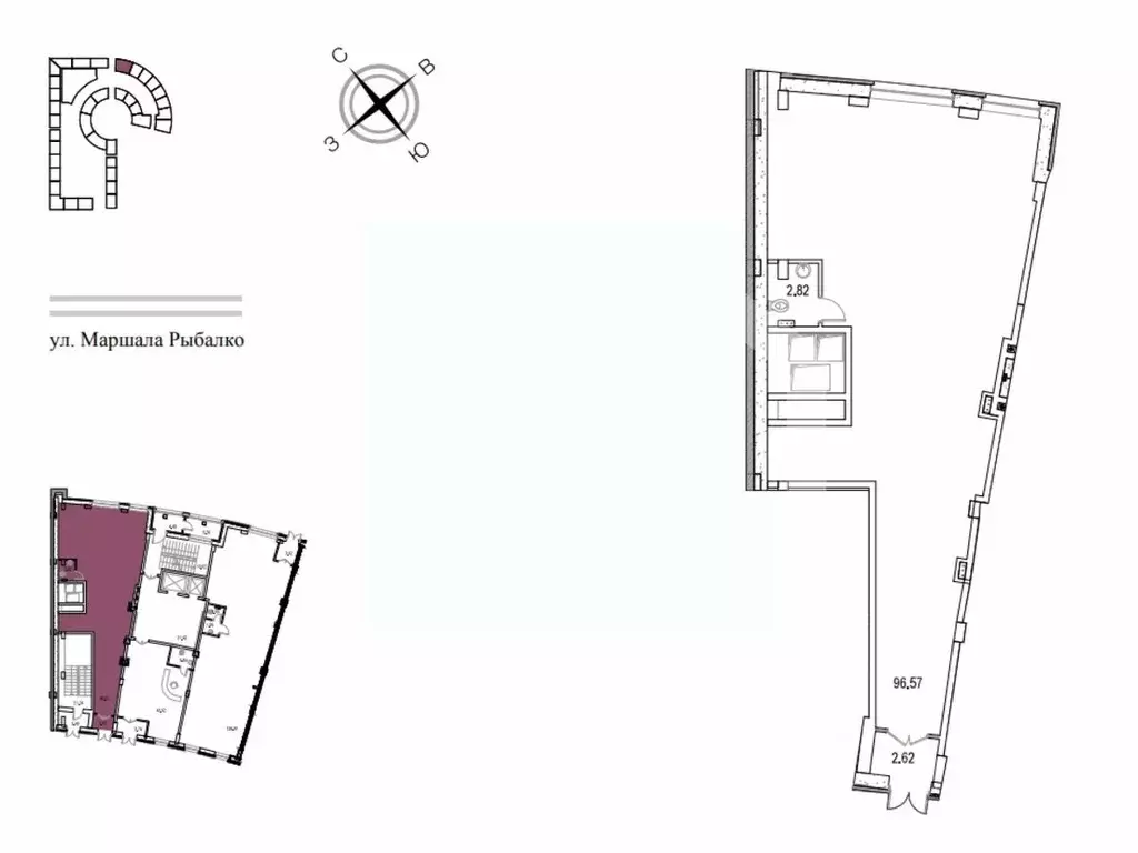 Помещение свободного назначения в Москва ул. Маршала Рыбалко, 2к9 (131 ... - Фото 2