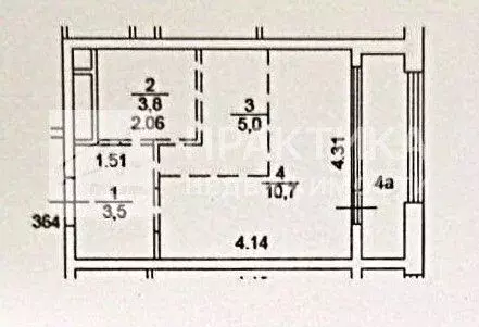 Студия Москва 3-я Хорошевская ул., 17А (25.0 м) - Фото 2