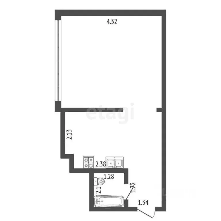 1-к кв. Крым, Ялта муниципальный округ, Массандра пгт ш. Южнобережное, ... - Фото 2