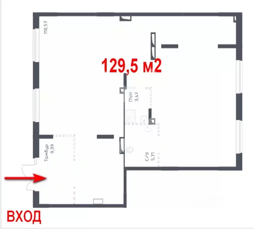 Помещение свободного назначения в Москва ул. Аэростатная, 15к9 (130 м) - Фото 2