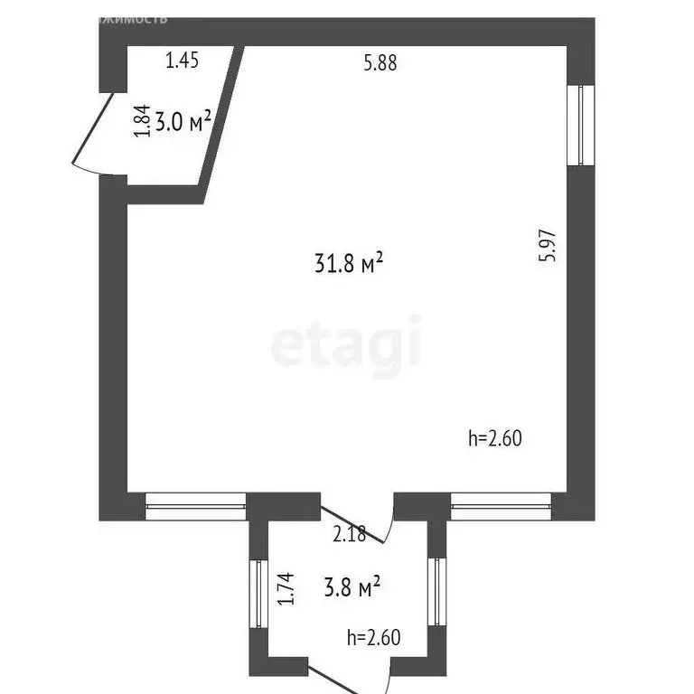 Торговая площадь (34.8 м) - Фото 1