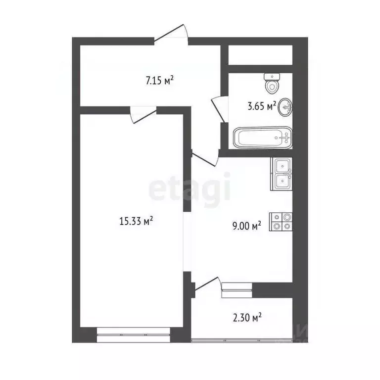 1-к кв. Московская область, Люберцы ул. Юности, 13к1 (37.5 м) - Фото 1