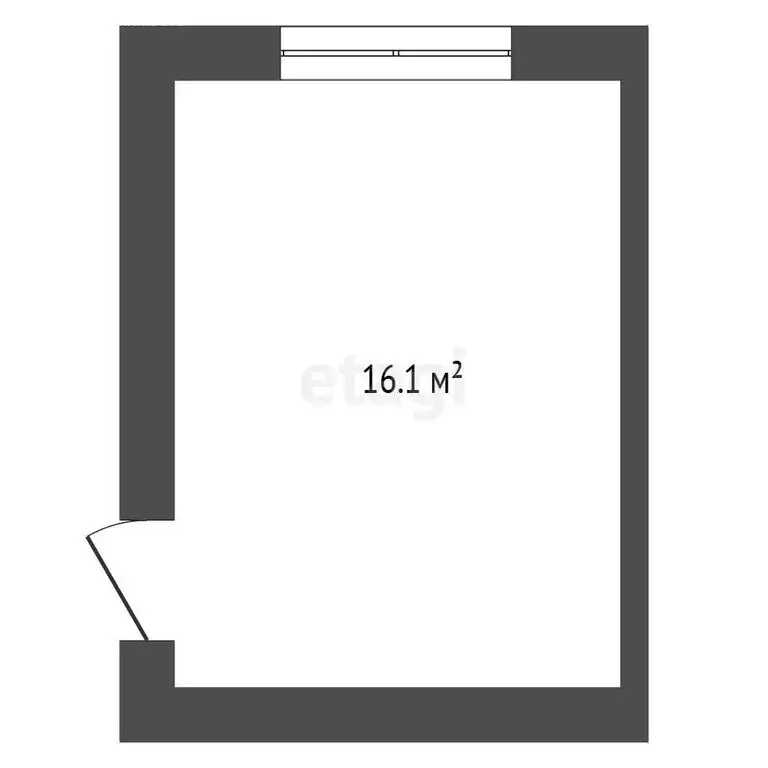 1к в -комнатной квартире (16.1 м) - Фото 1