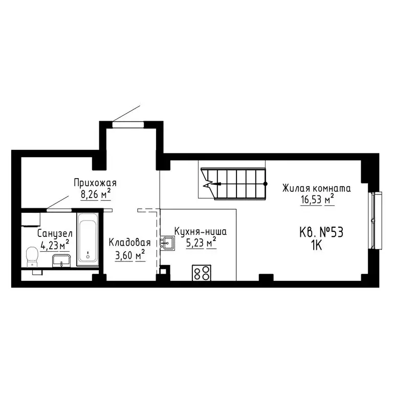 2-комнатная квартира: Новый, ЖК ДНС Сити (55.7 м) - Фото 0