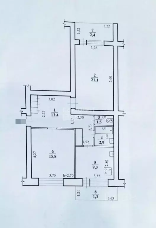 2-к кв. Забайкальский край, Чита ул. Пушкина, 7 (64.0 м) - Фото 1