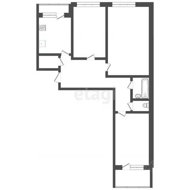3-к кв. Тверская область, Тверь Октябрьский просп., 97 (69.0 м) - Фото 2