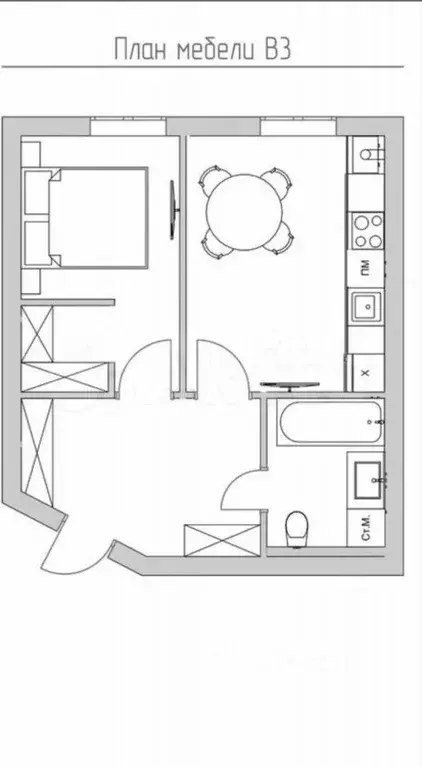 1-к кв. Самарская область, Самара пер. Водников, 22 (36.7 м) - Фото 2