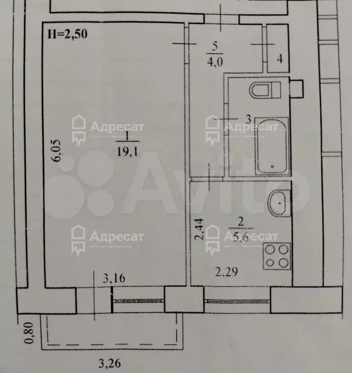 1-к. квартира, 32,7 м, 2/9 эт. - Фото 0