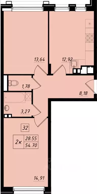 2-к кв. Москва Московский поселение, ул. Шекспира, 1к2 (54.7 м) - Фото 0