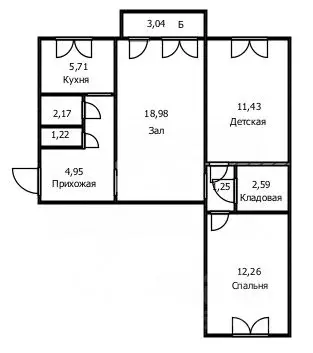 3-к кв. Ульяновская область, Ульяновск Промышленная ул., 22 (59.3 м) - Фото 1