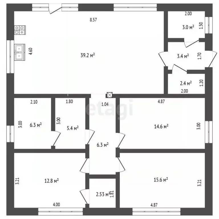 Дом в Крым, Феодосия Колос СПК, ул. Береговая (126 м) - Фото 2