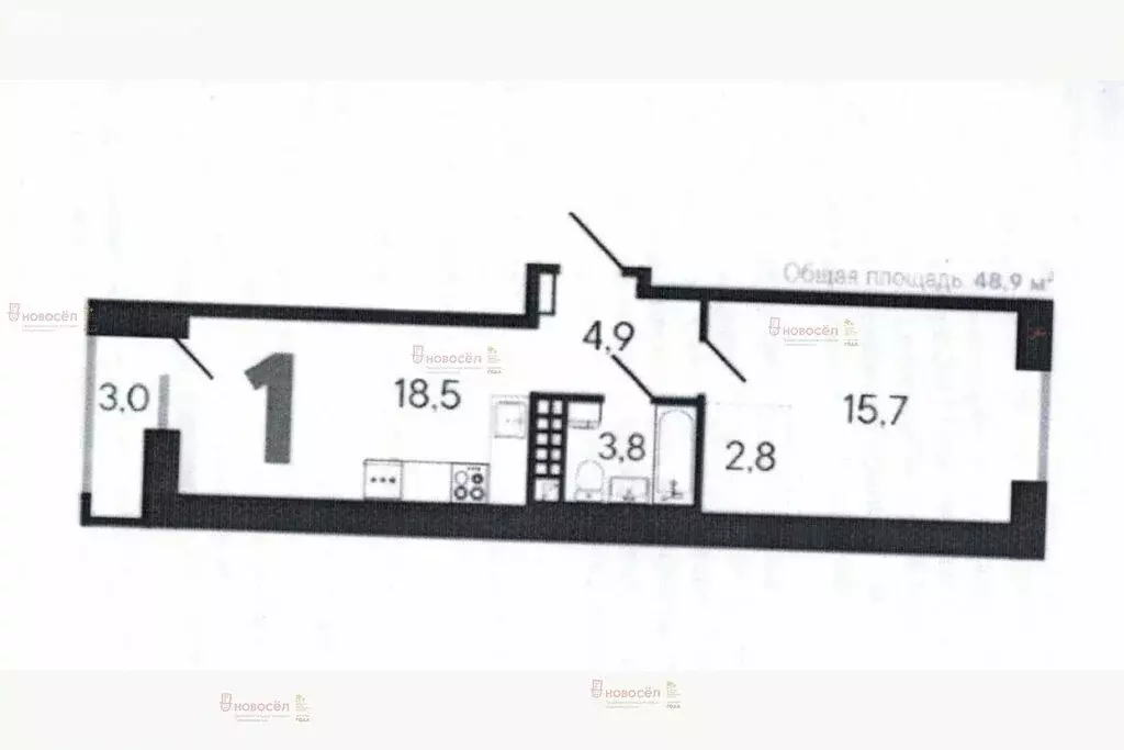 1-комнатная квартира: Екатеринбург, улица Щербакова, 148 (45.9 м) - Фото 0