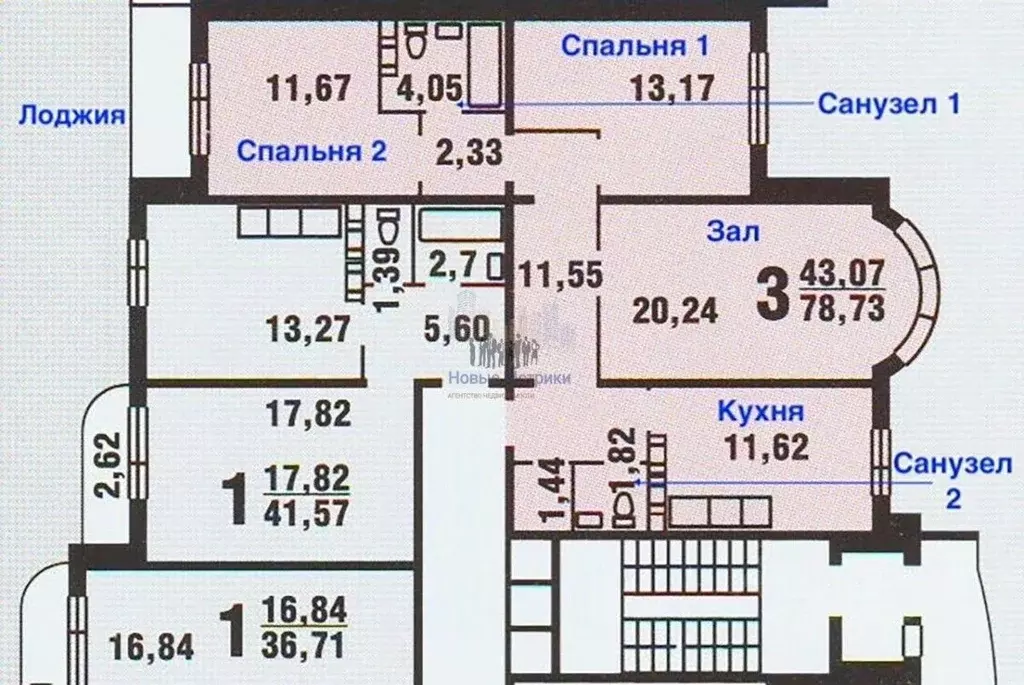 3-к кв. Санкт-Петербург ул. Оптиков, 49к2 (77.0 м) - Фото 1