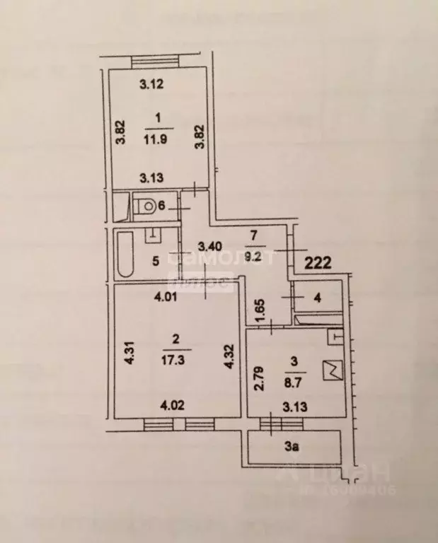 2-к кв. Москва Святоозерская ул., 21 (53.7 м) - Фото 2