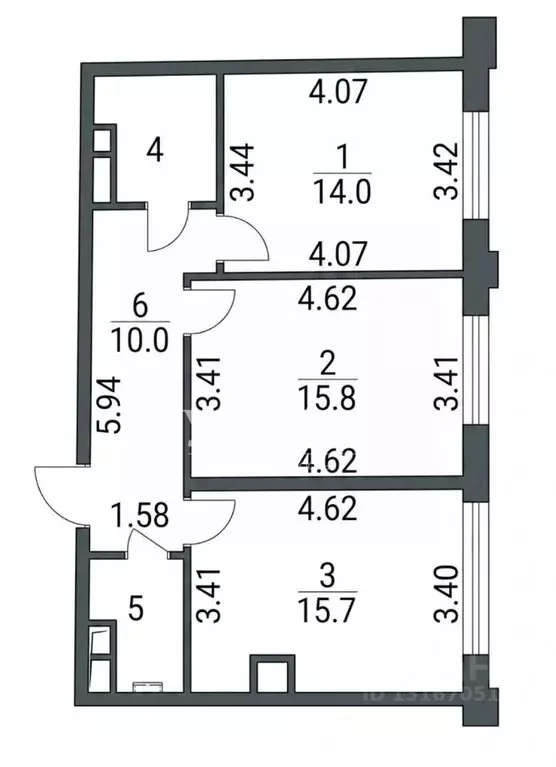2-к кв. Москва Винницкая ул., 8к2 (62.5 м) - Фото 2