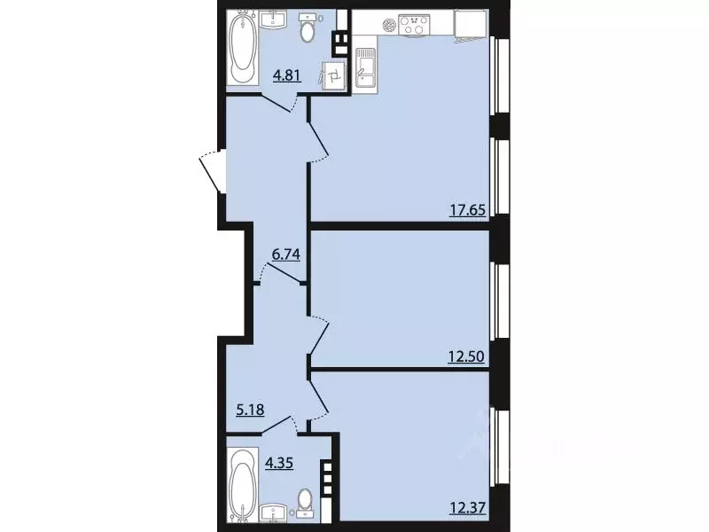 2-к кв. Воронежская область, Рамонский район, Яменское с/пос, пос. ... - Фото 1