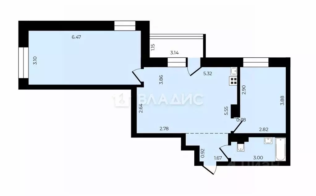 2-к кв. Ивановская область, Иваново ул. Карла Маркса, 8 (58.3 м) - Фото 2