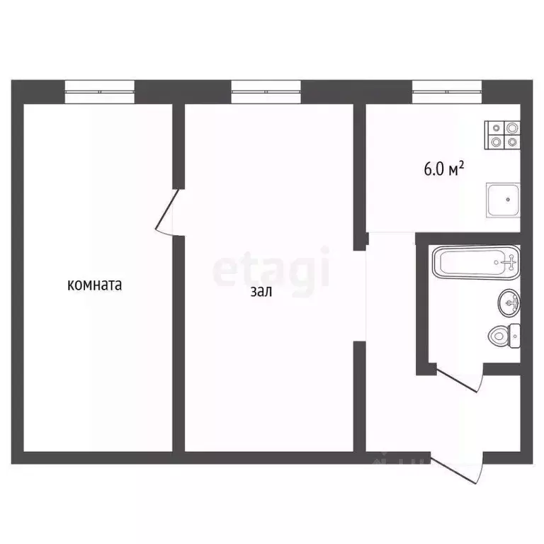 2-к кв. Московская область, Воскресенск городской округ, Фосфоритный ... - Фото 2