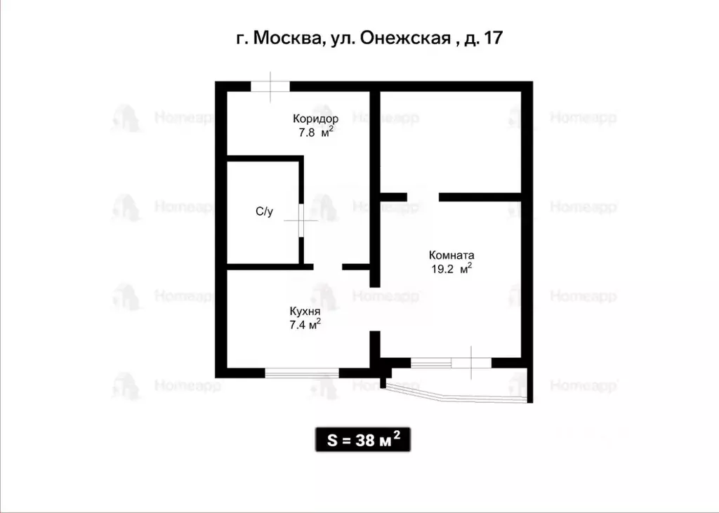 1-к кв. Москва Онежская ул., 17 (38.0 м) - Фото 2