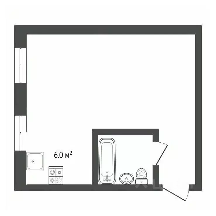 1-к кв. Тюменская область, Тюмень ул. Мельникайте, 97 (30.1 м) - Фото 2