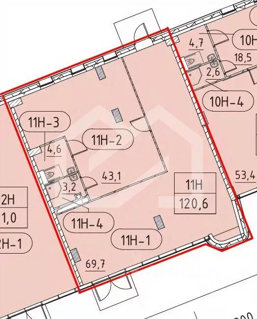 Торговая площадь в Москва Марк жилой комплекс, к2 (121 м) - Фото 2