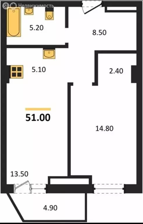 1-комнатная квартира: Самара, Самарская улица, 220 (51 м) - Фото 2