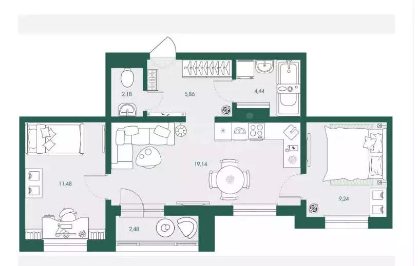 2-комнатная квартира: Южно-Сахалинск, планировочный район ... - Фото 1