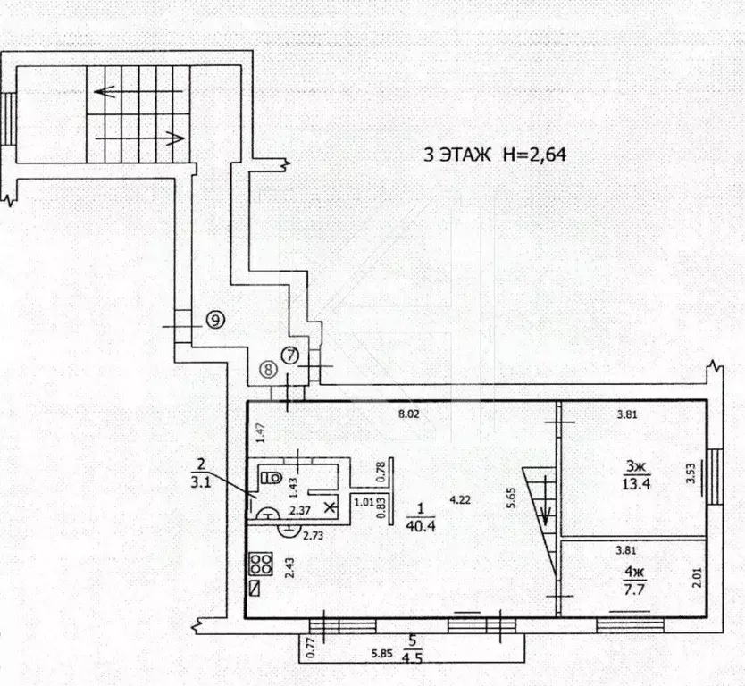 4-к кв. Калининградская область, Гурьевский муниципальный округ, пос. ... - Фото 2