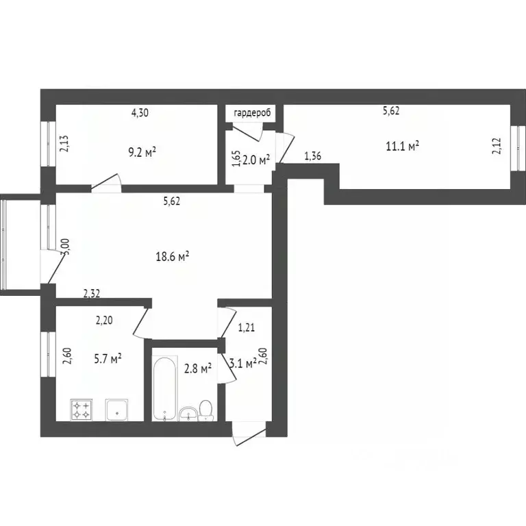 3-к кв. Бурятия, Заиграевский район, Ключевское с/пос, пос. Татарский ... - Фото 1