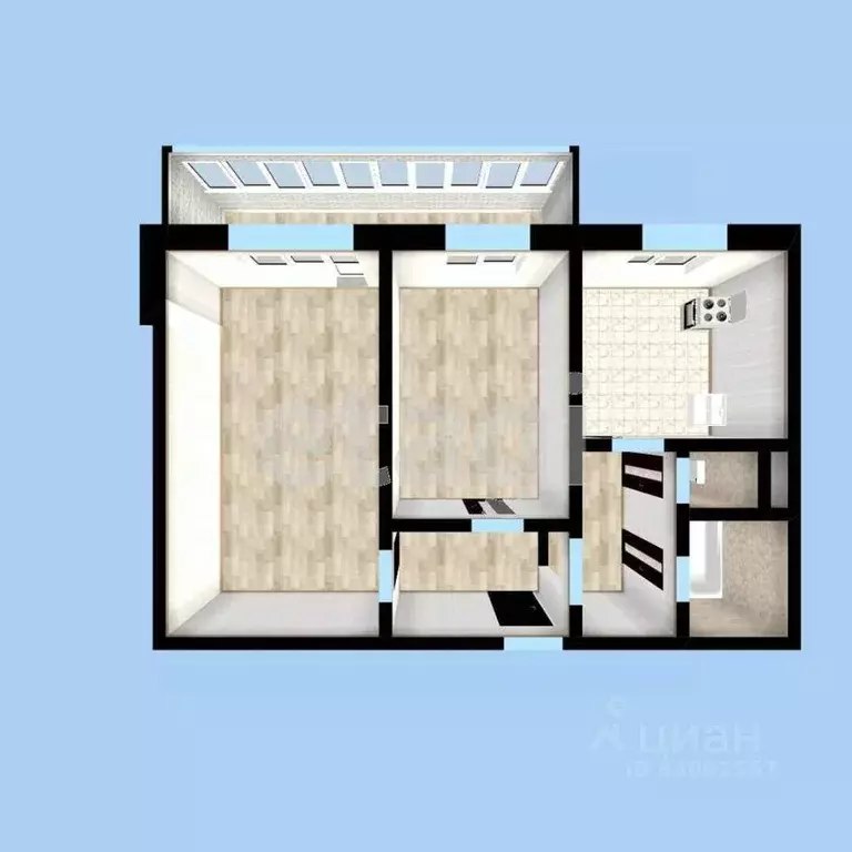 2-к кв. Ульяновская область, Ульяновск ул. Шолмова, 5 (53.4 м) - Фото 2