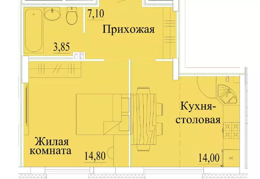 1-к кв. Ивановская область, Иваново Самоцветы мкр, 4 (40.0 м) - Фото 1