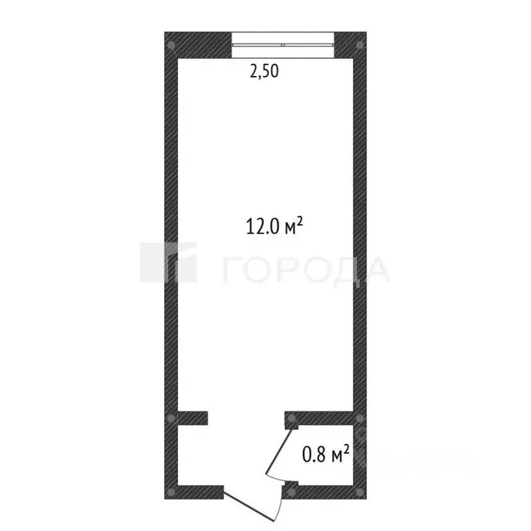 Студия Алтайский край, Барнаул ул. 40 лет Октября, 34А (12.9 м) - Фото 2