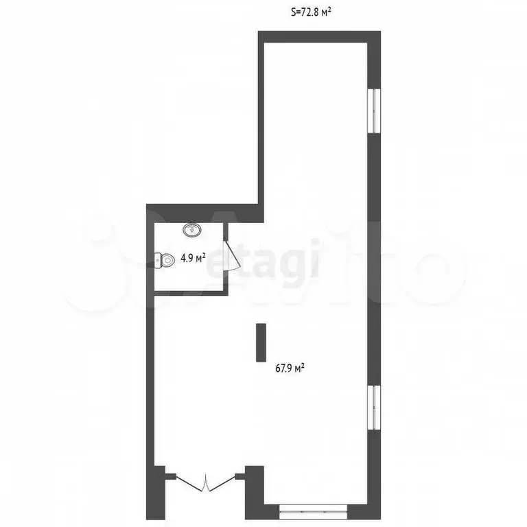 Продам помещение свободного назначения, 72.9 м - Фото 1