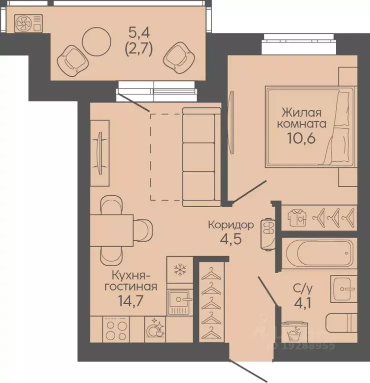 1-к кв. Волгоградская область, Волгоград Трехгорная ул., 27 (36.6 м) - Фото 0