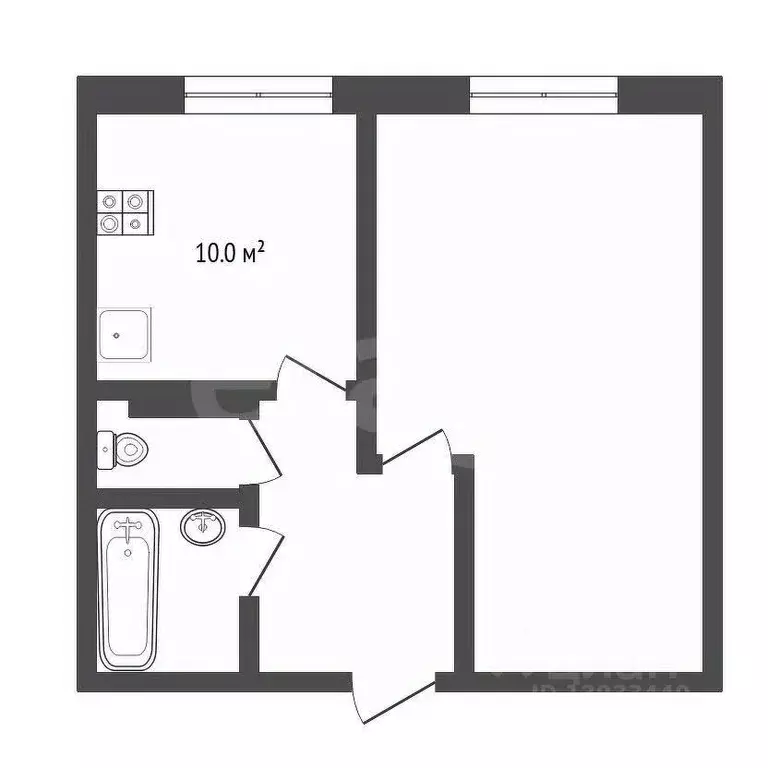 1-к кв. Тюменская область, Тюмень Микрорайон мыс, ул. Судоремонтная, ... - Фото 2