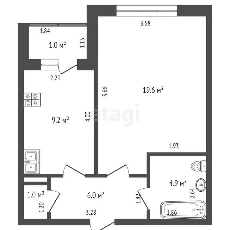1-комнатная квартира: Батайск, Заводская улица, 114 (41 м) - Фото 0