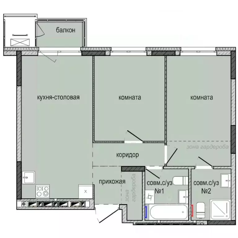 2-к кв. Удмуртия, Ижевск Культбаза жилрайон, 8-й мкр, Ежевика жилой ... - Фото 1