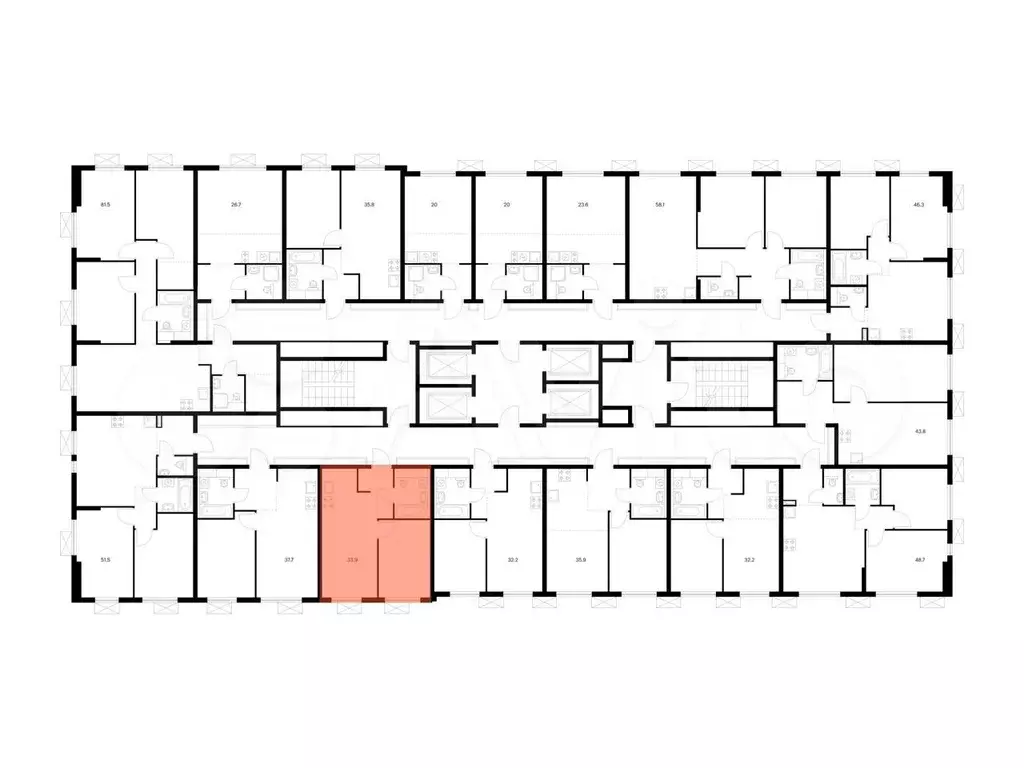 1-к. квартира, 33,9 м, 20/24 эт. - Фото 1