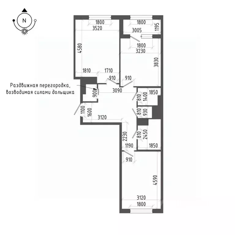 2-к кв. Санкт-Петербург бул. Измайловский, 9 (68.6 м) - Фото 1