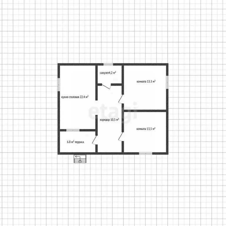 Дом в Краснодарский край, Белореченский район, Южненское с/пос, пос. ... - Фото 2